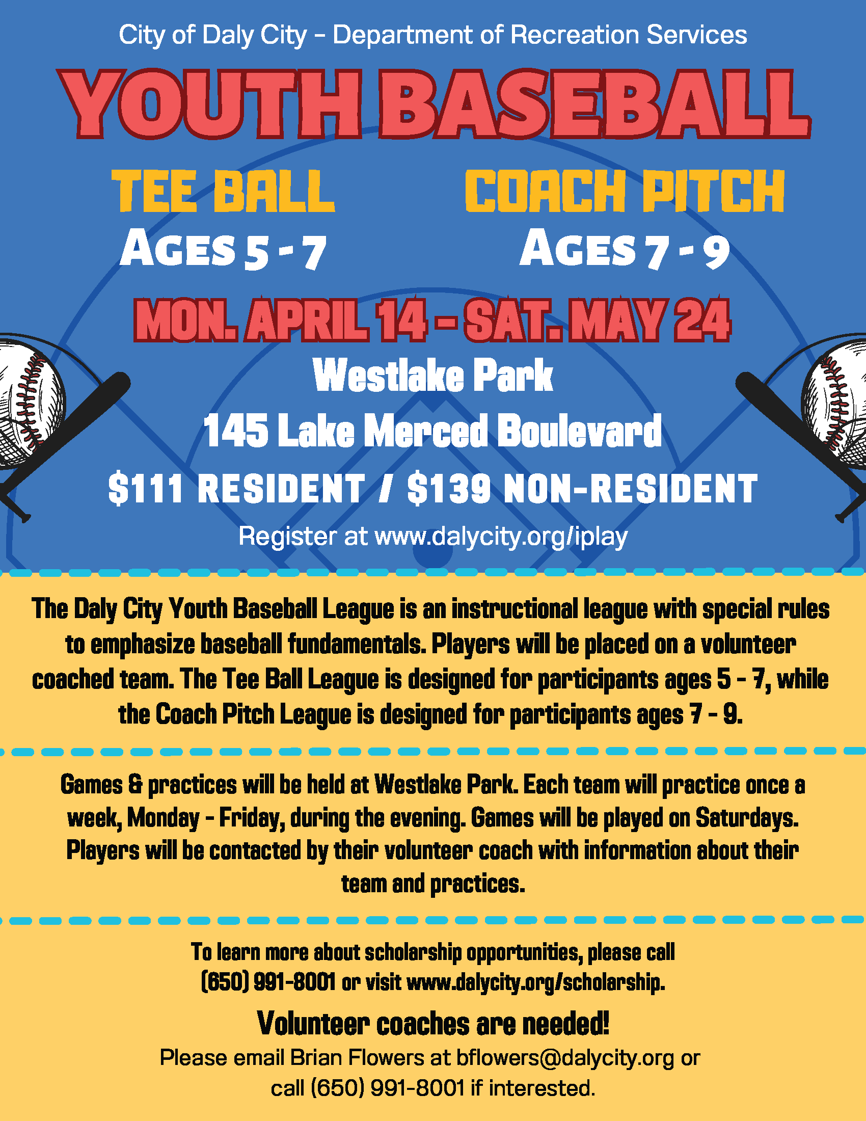 Youth Baseball Flyer 2025